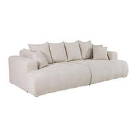 SOFA 4-Sitzer - tiefe Komfortsitzfläche - Strukturstoff - Beige - MOTINO - Beige, Textil (272/102/140cm) - Vente-Unique