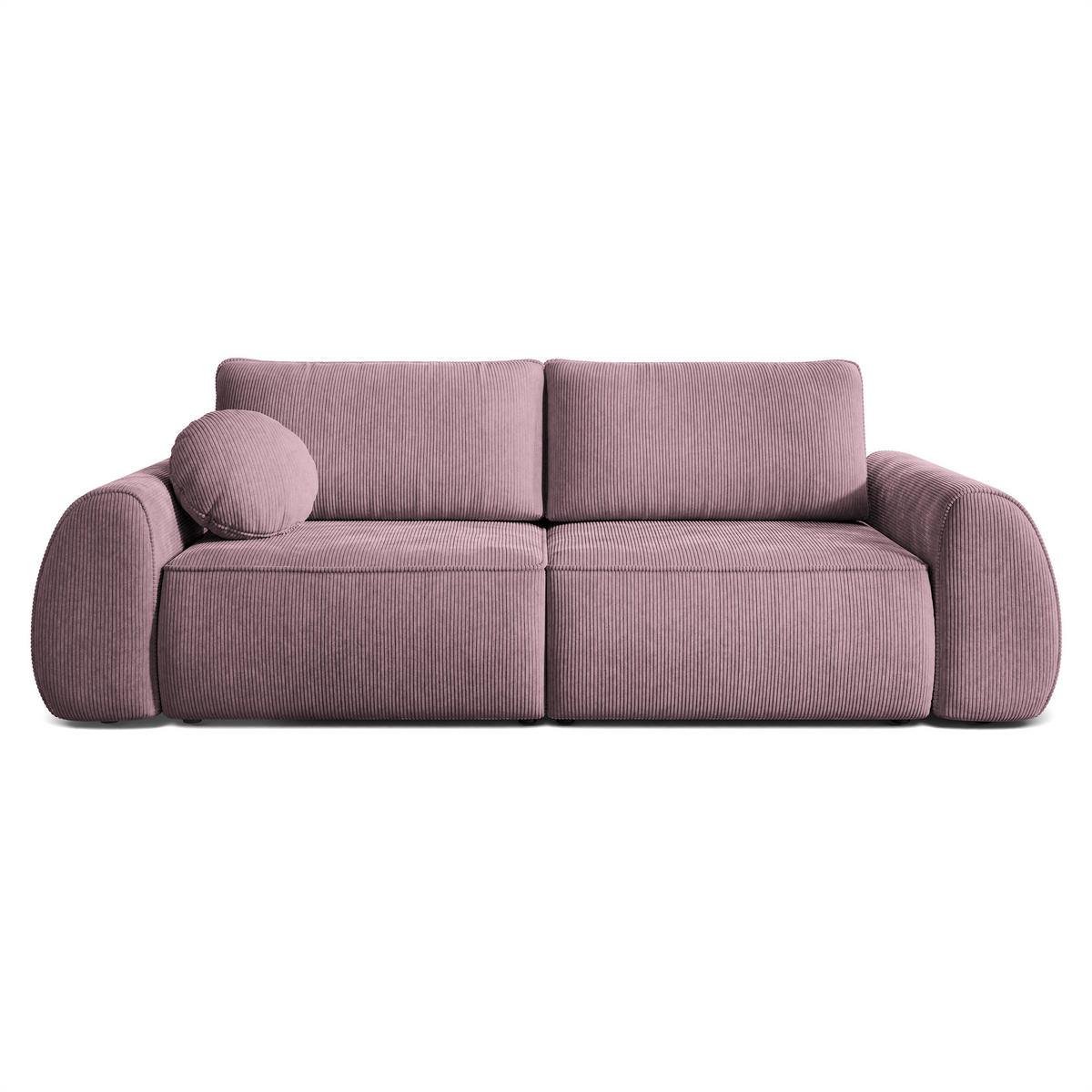 BETTSOFA ZEFEO Lila Kordstoff mit Schlaffunktion - Lila, Textil (264/96/106cm) - MASSENO