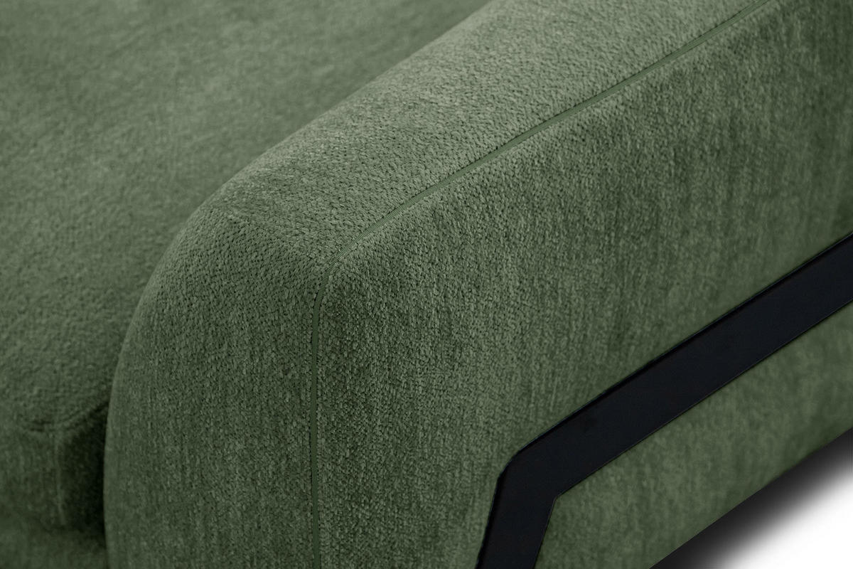 ECKSOFA WINTER 4-Sitzer, dunkelgrün - Dunkelgrün/Schwarz, Holzwerkstoff/Textil (158/269cm) - Courtois Laville
