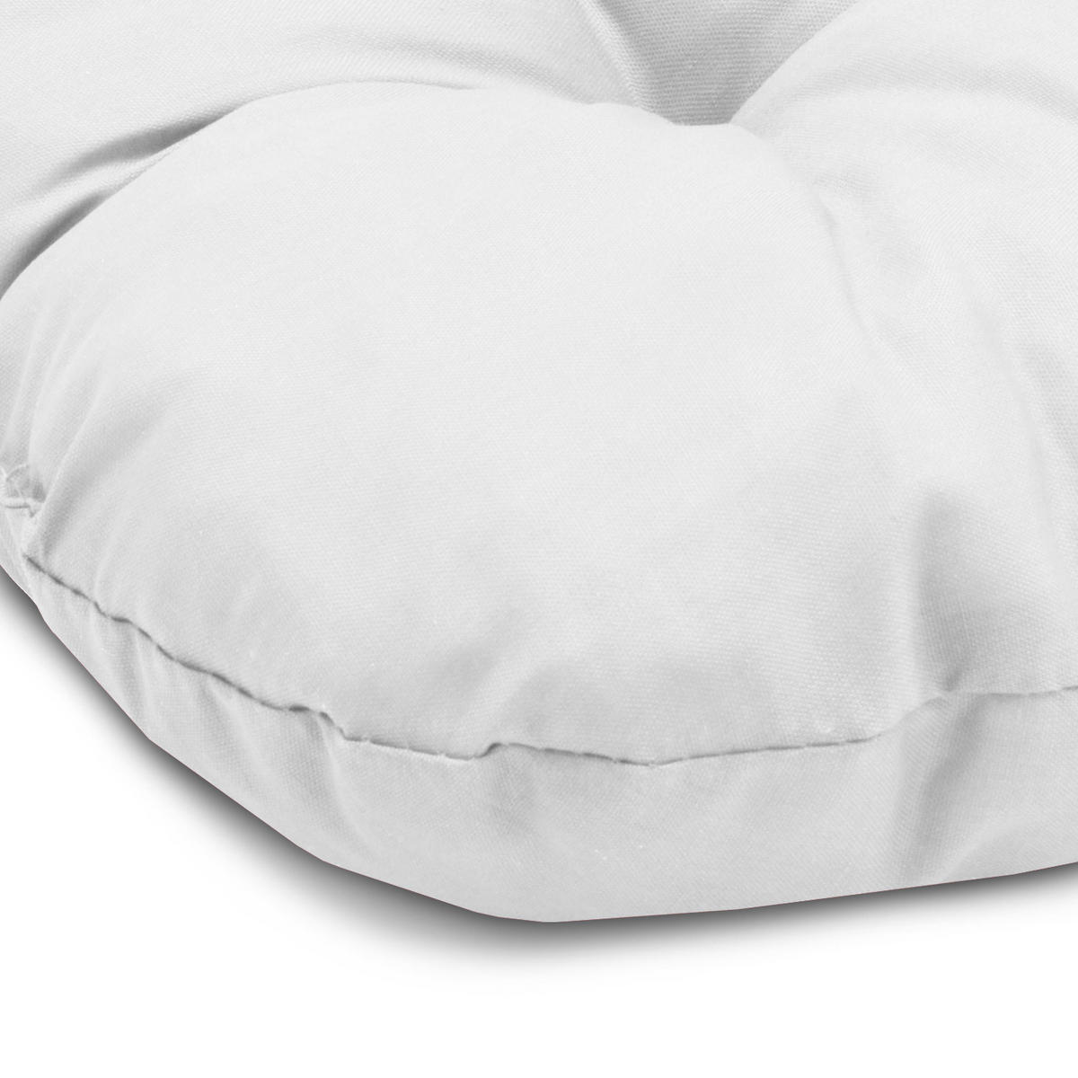 STUHLKISSEN Lisa 40/40/8 cm Weiß 4tlg - Weiß, Textil (40/40/32cm) - Beautissu 