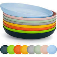 SPEISETELLER 8-teiliges Set Kunststoff 23 cm - Multicolor, Kunststoff (23/23/3.7cm)