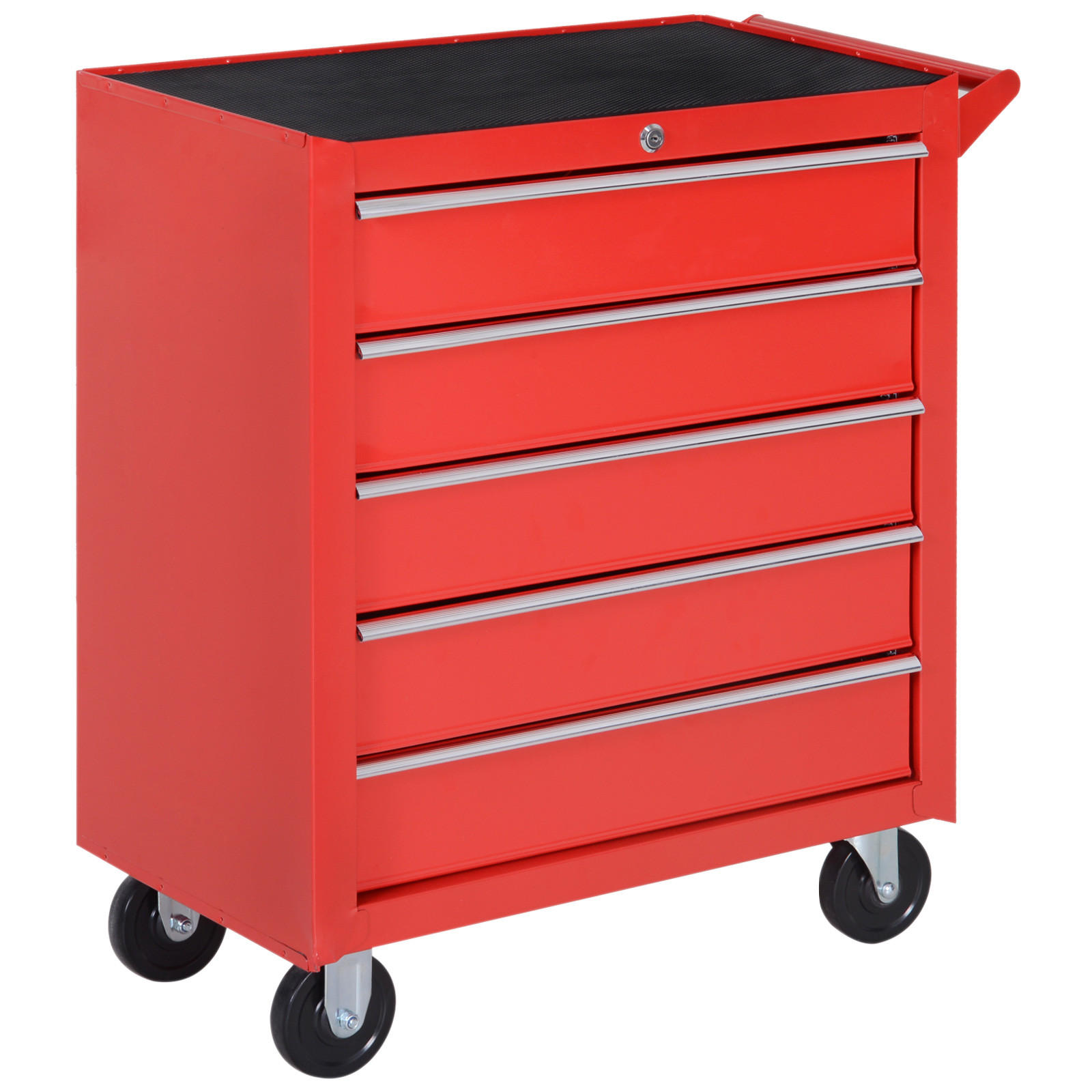WERKSTATTWAGEN mit Rollen, Stahl, Rot - Rot, Metall (69/75/33cm) - DURHAND