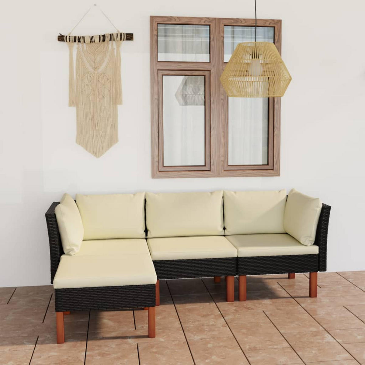 GARTENSET Reichardt 4-teilig - Schwarz, Metall - Nettlife