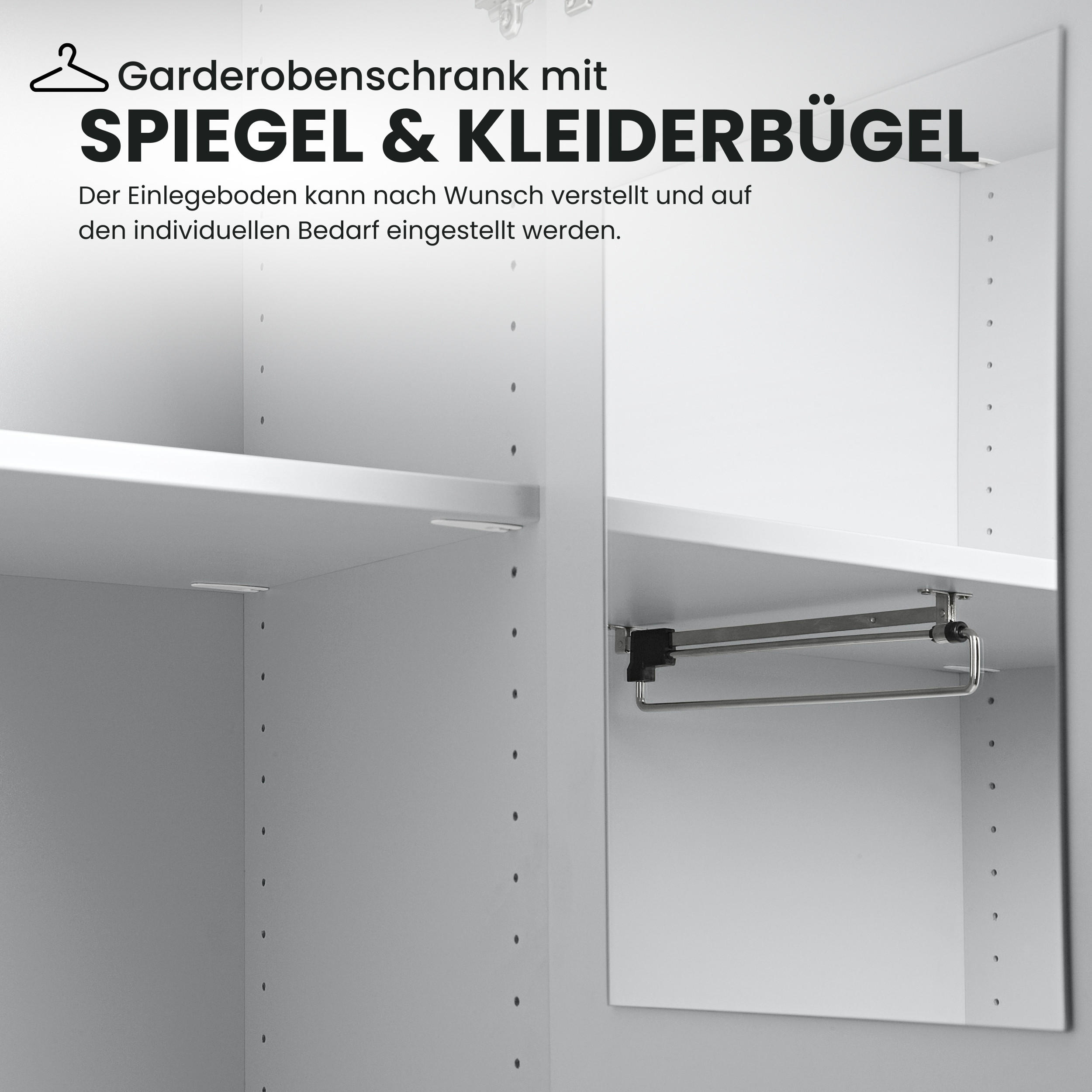 Thumbnail - bümö Garderobenschrank, Grau, Holzwerkstoff, Nachbildung, 1 Fächer, 80x200.4x42 cm, FSC Mix, Garderobe, Garderobenschrän...