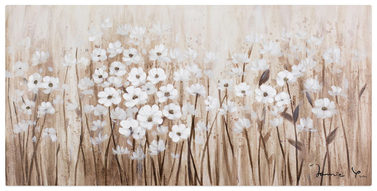 ACRYLBILD HANDGEMALT 120/60 cm - Beige, Holz/Textil (120/60cm) - KUNSTLOFT