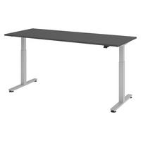 SCHREIBTISCH elektrisch XMST 80/200/74 cm in Graphitfarben/Silberfarben - Silberfarben/Graphitfarben, Holzwerkstoff (80/200/74cm) - bümö