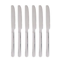 TAFELMESSERSET 6-tlg 22,5 cm Edelstahl Silber - Silberfarben, Metall (22.5cm) - Alpina