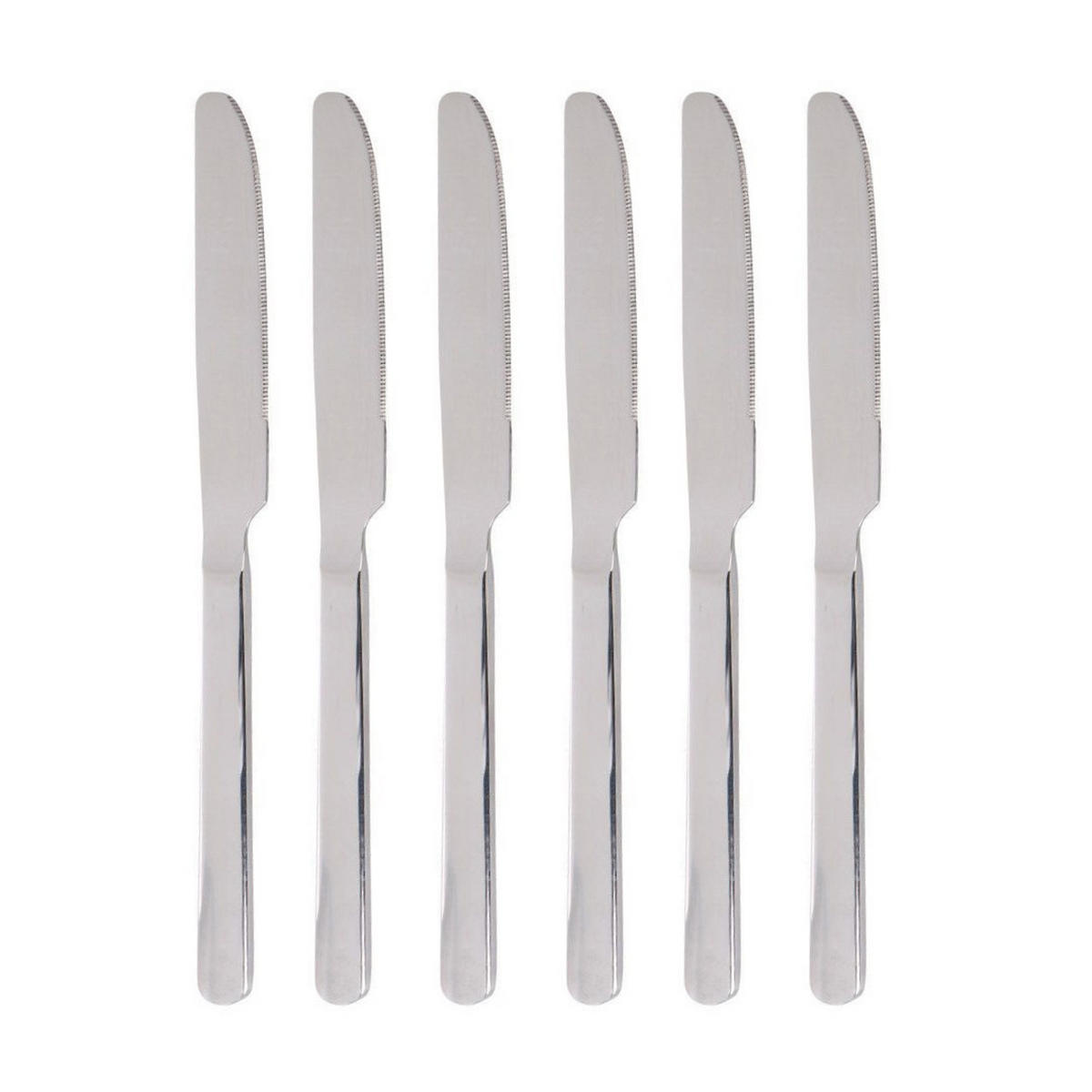 TAFELMESSERSET 6-tlg 22,5 cm Edelstahl Silber - Silberfarben, Metall (22.5cm) - Alpina