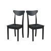 STUHL 2er Set Hugo 3 D, schwarz - Schwarz, Holz (43/87/40cm) - Leaf Design