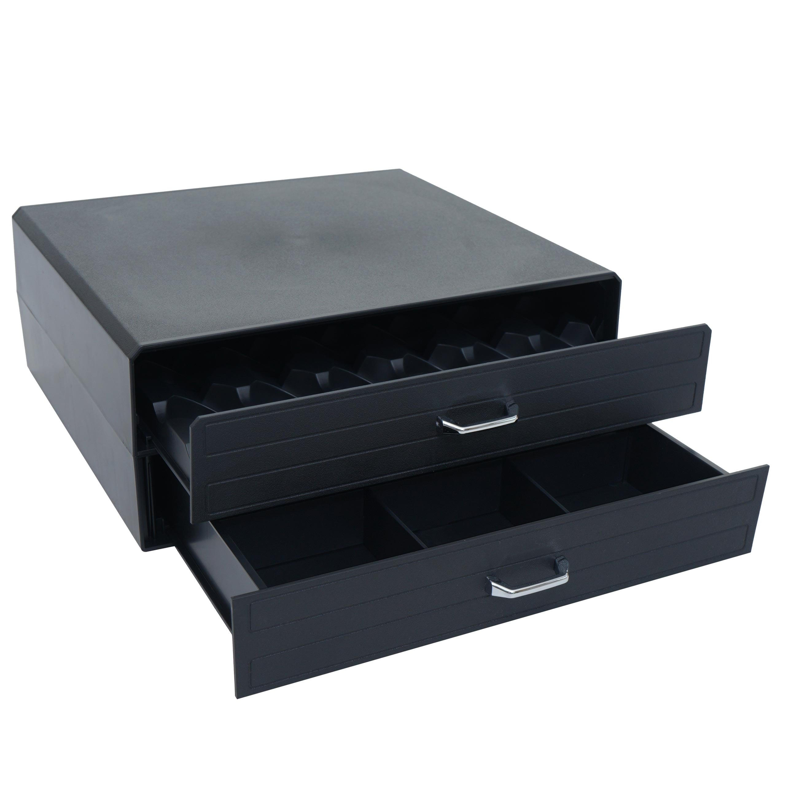 SCHUBLADENBOX eckig Schwarz - Schwarz, Kunststoff (34/32cm) - MCW