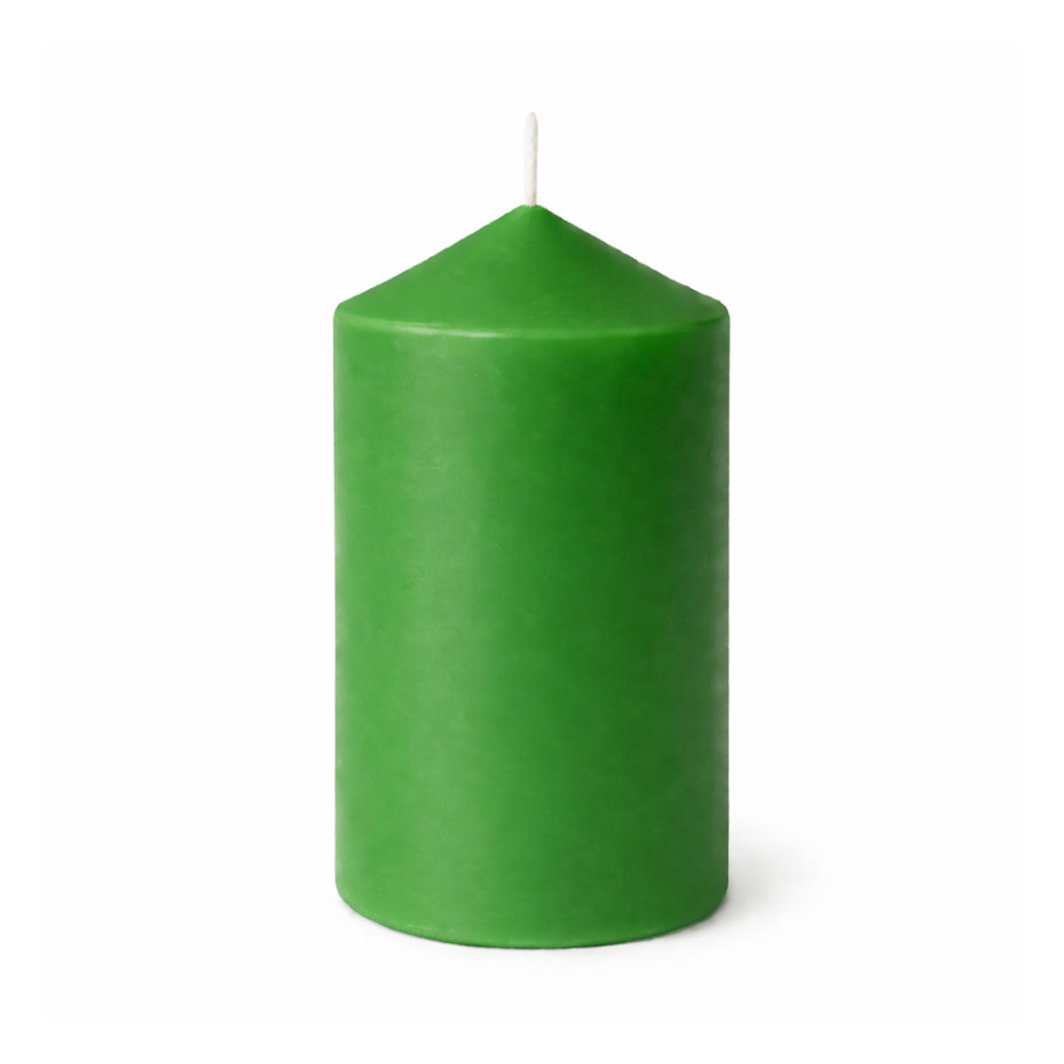 STUMPENKERZEN (4er Pack) Ø6cm x 10cm - Grün - Grün, Naturmaterialien (10cm) - HS Candle