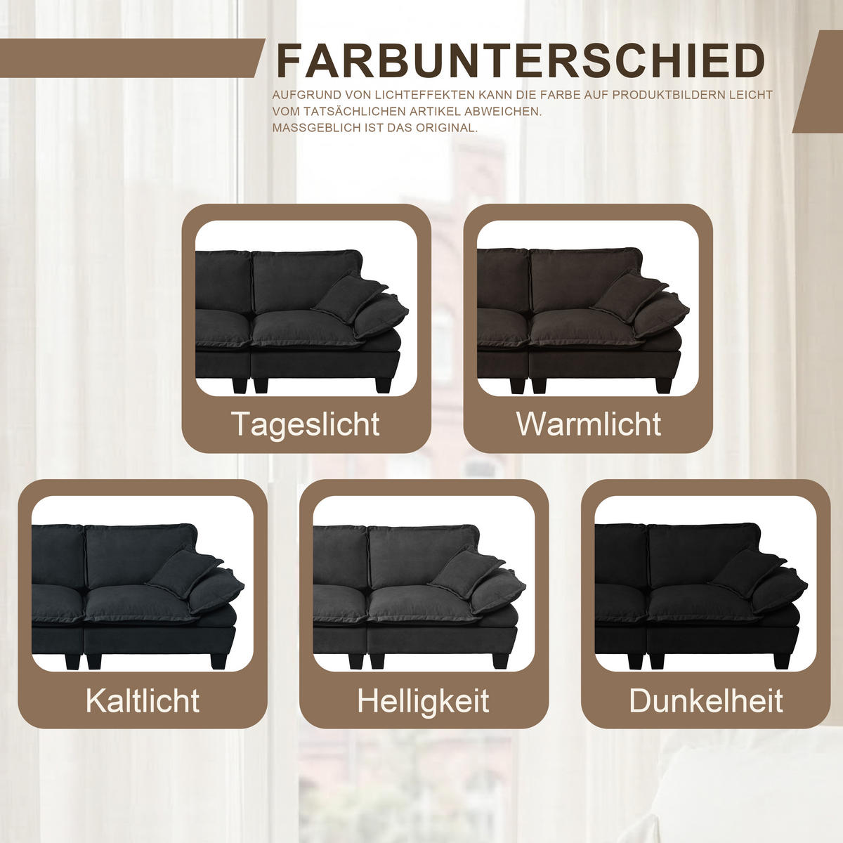 ECKSOFA 194/155/90 cm Schwarz mit 1 beweglicher Fußhocker und 2 Kissen - Schwarz, Textil (194/151cm) - Oxeza