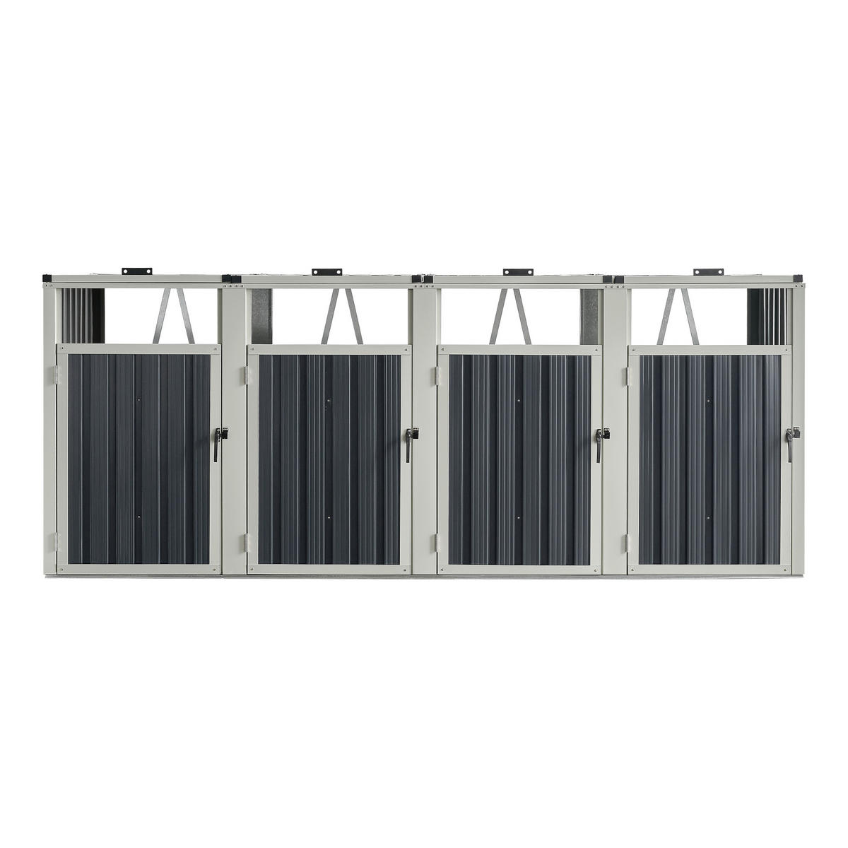 MÜLLTONNENBOX Tarbek - Anthrazit, Metall (292/121/82cm) - pro.tec