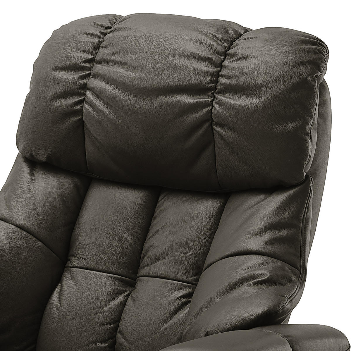 RELAXSESSEL - 2-teilig - Holzwerkstoff / Echtleder / Kunstleder - Schlammfarben, Leder/Birkenholz (90/104/91cm) - home24