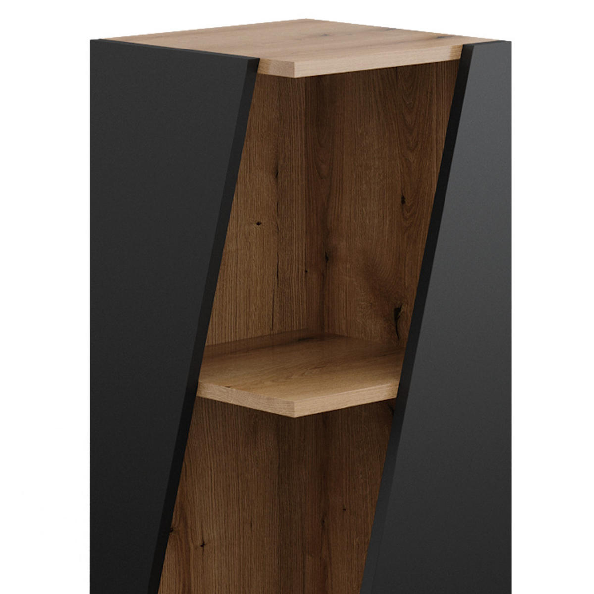 MIDISCHRANK Benno Anthrazit 31.6 x 70.5 cm mit offenen Ablagen - Anthrazit, Holzwerkstoff (31.6/70.5/31.6cm) - Vicco