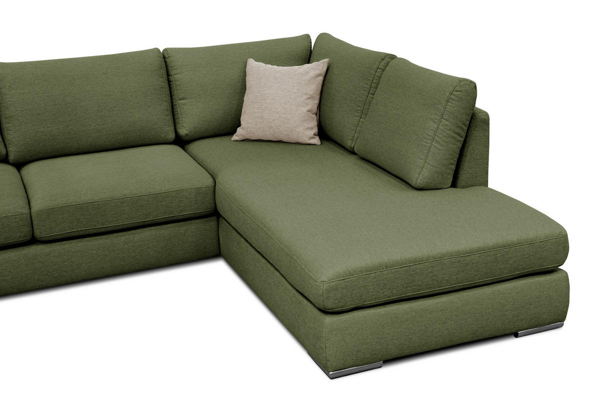 ECKSOFA OTTO 5-Sitzer, grün - Grün, Holzwerkstoff/Textil (279/219cm) - Courtois Laville