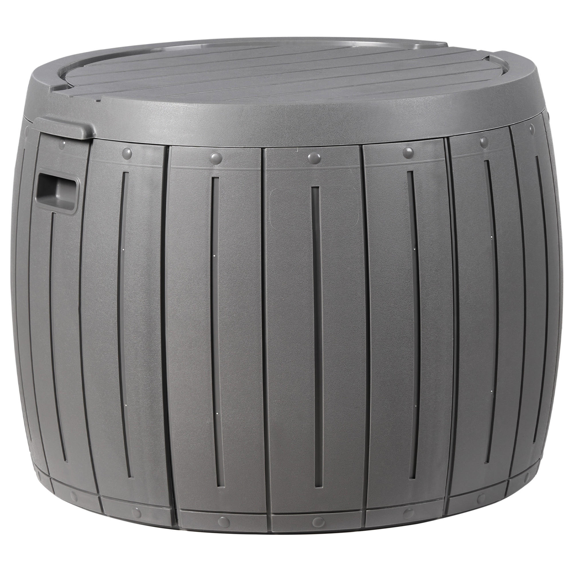 AUFBEWAHRUNGSBOX 56 cm 56 cm Grau Prinos - Dunkelgrau/Grau, Kunststoff (56/47/56cm) - Beliani