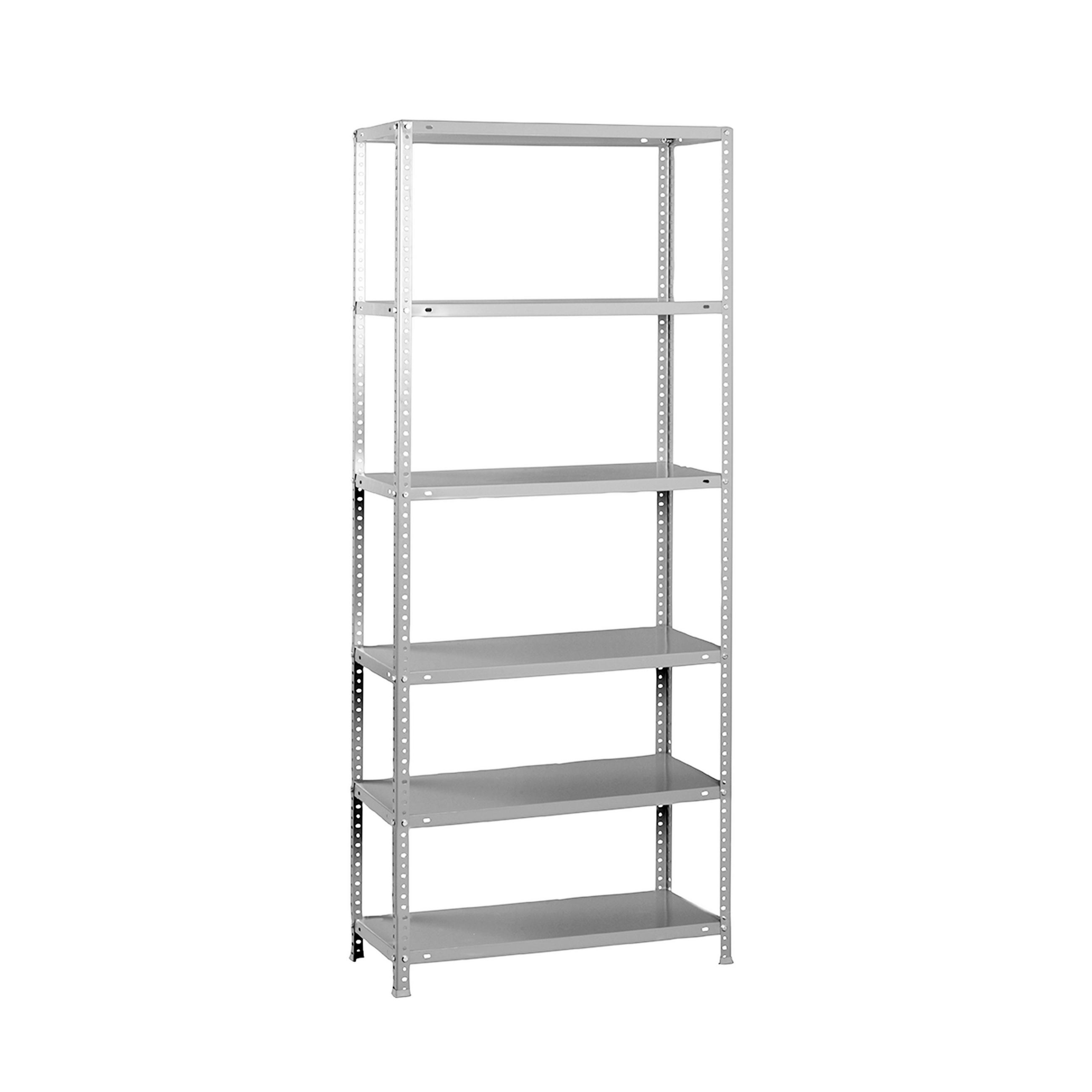 SCHRAUBREGAL PANDA TALL | HxBxT 200x100x40cm | 6 Fachböden | Fachlast 75kg | Grau - Grau, Metall (100/200/40cm) - PROREGAL