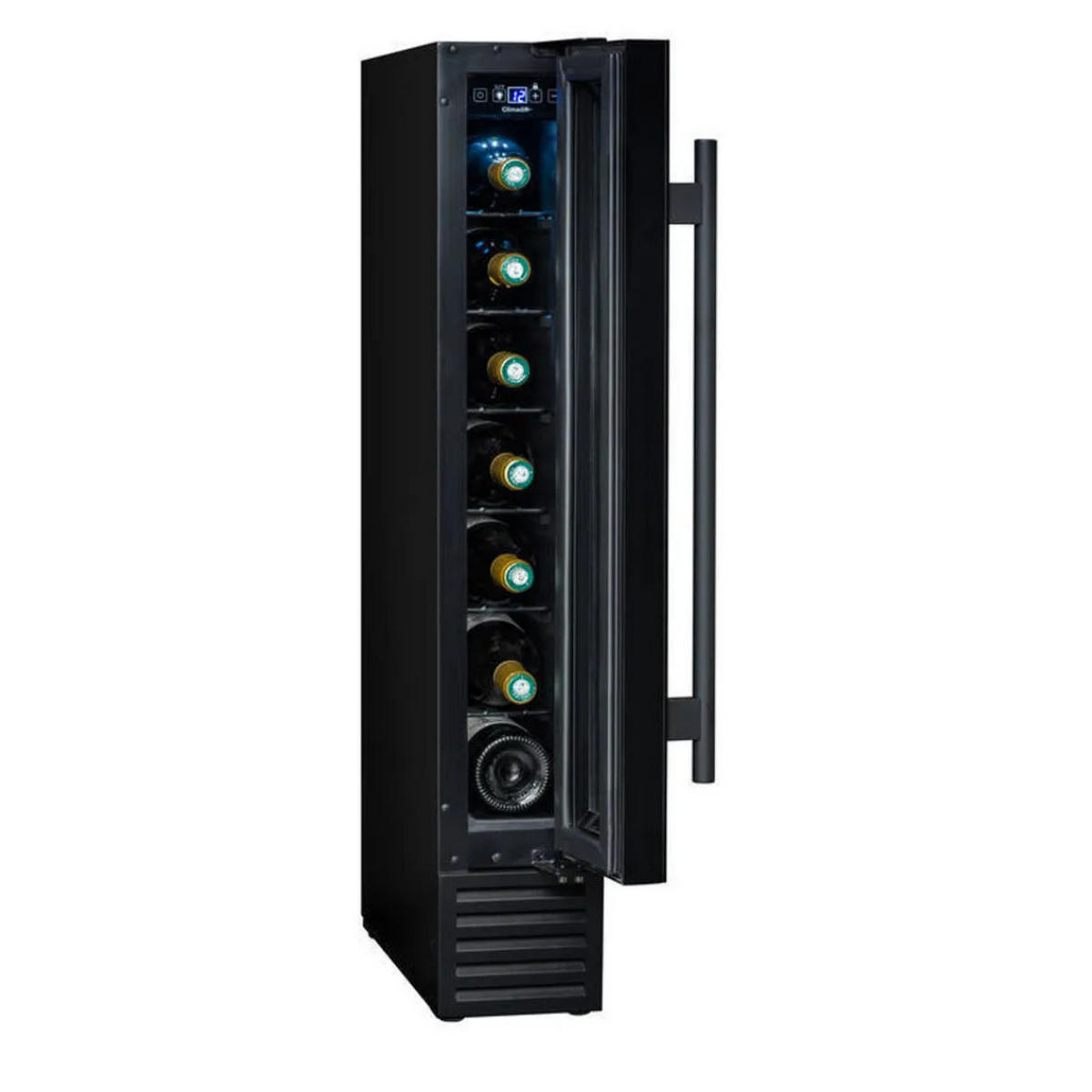 WEINKÜHLSCHRANK CBU7S1B Schwarz 7 Flaschen Unterbau LED - Schwarz, Metall (14.5/87/47.5cm) - JUNG