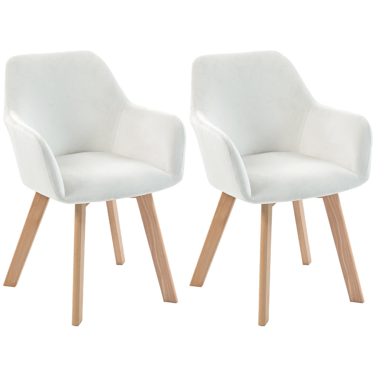 STÜHLE Creme 2 Stück - Creme, Textil (54/80/57cm) - GiPP