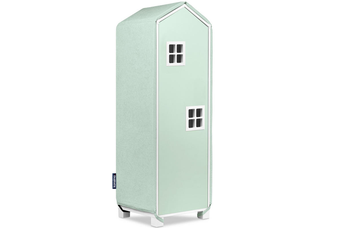 BEZUG-FÜR-KINDERKLEIDERSCHRANK MIRUM Abdeckung, Hellgrün - Hellgrün/Grün, Textil (126/3/40cm) - KONSIMO®