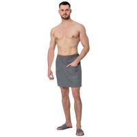 BADEMANTEL, Universalgröße, 100% Baumwolle, Grau - Anthrazit, Textil (Einheitsgrößecm) - Zollner