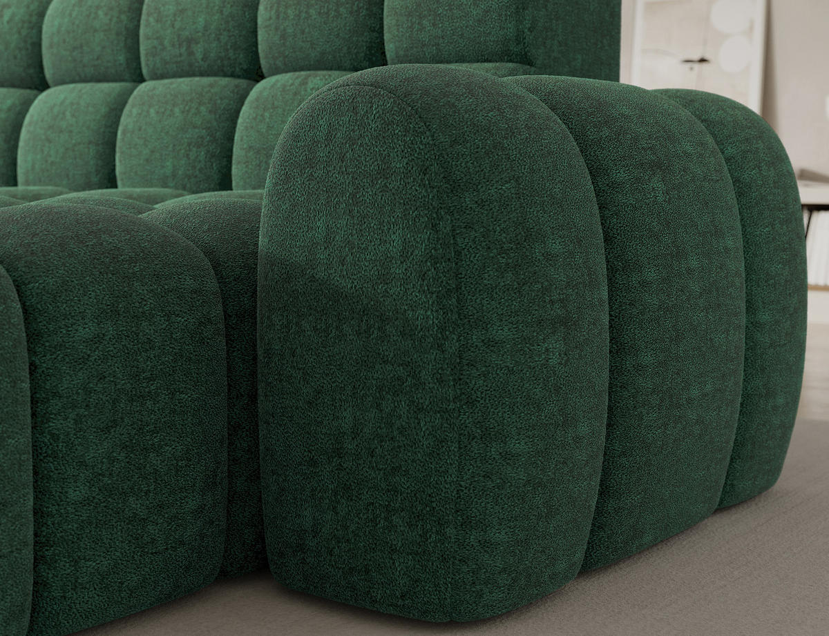 ECKSOFA Lorveno R - Grün (Amore 35) - Grün, Holzwerkstoff (283/165cm) - Möblo