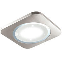 LED DECKENSPOT Kristalleffekt Silber Stahl - Silberfarben, Metall (51/51/4cm)