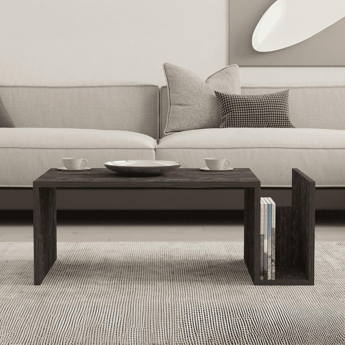 COUCHTISCH - memo 86,8/50/32,4 cm - Nussbaumfarben, Holzwerkstoff (86.8/50/32.4cm) - Calicosy