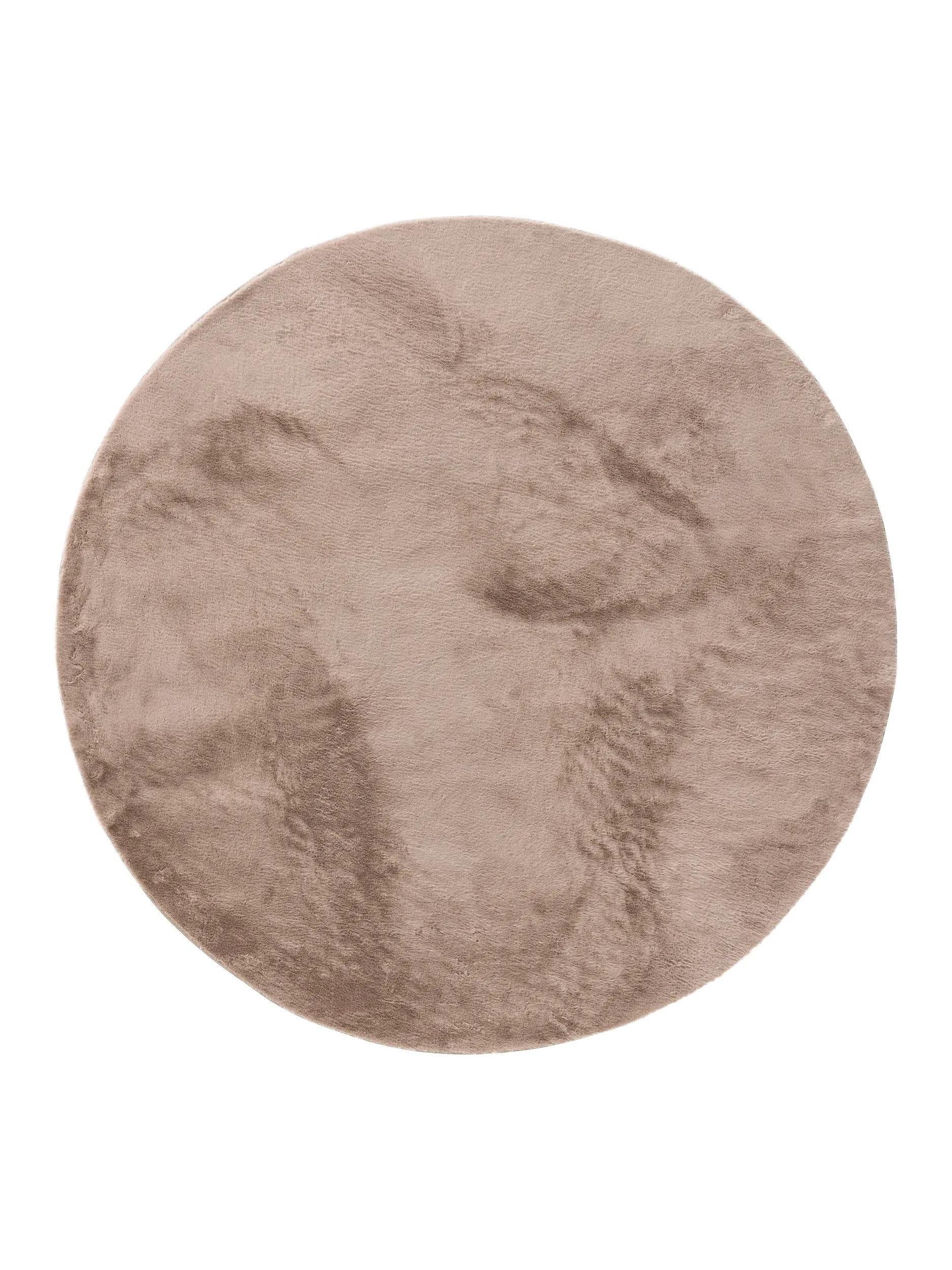 benuta UMĚLÉ kožíškové koberce Furry Taupe ø 120 cm