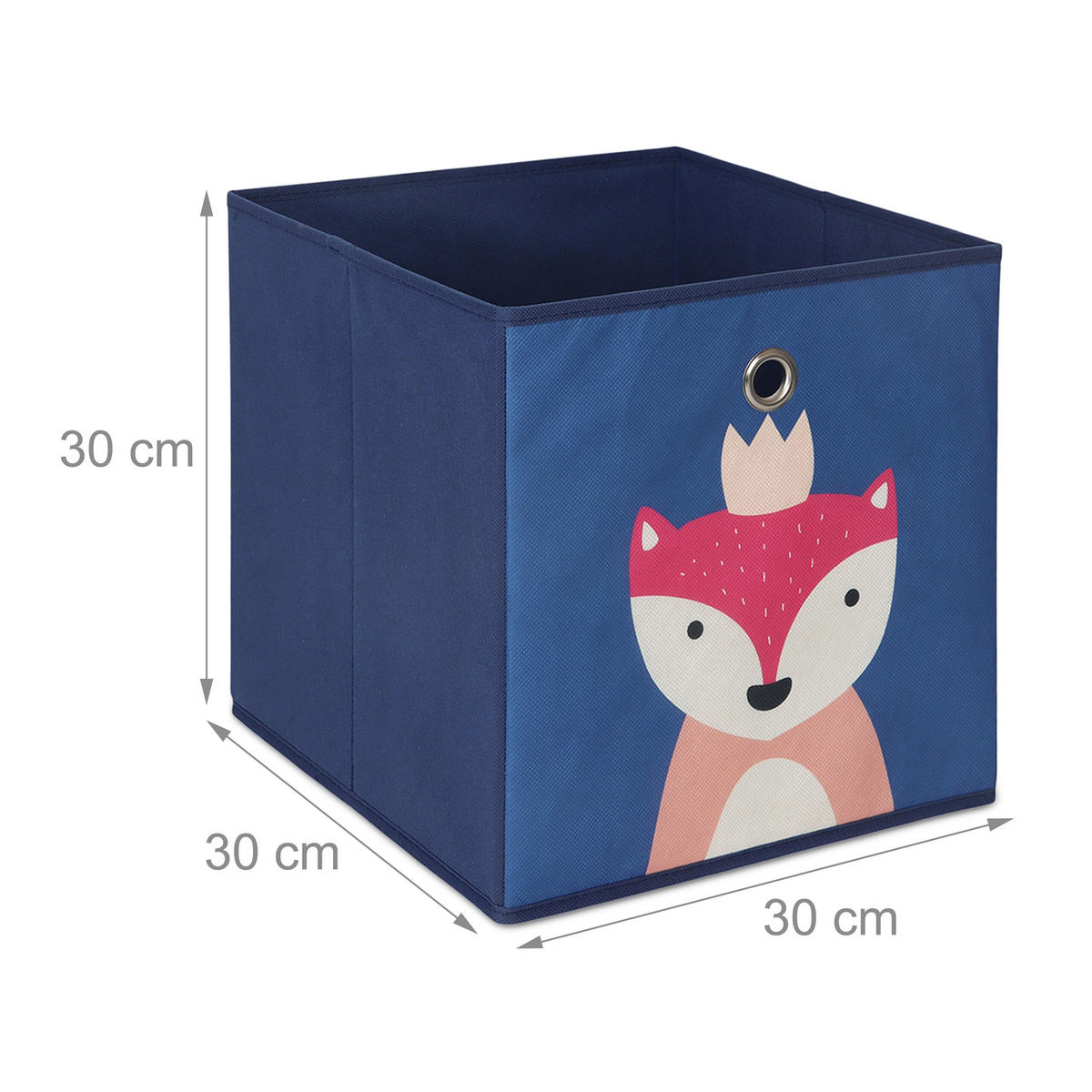 4XKINDERAUFBEWAHRUNGSBOXEN - Multicolor, Wellpappe/Textil (30/30cm) - Relaxdays