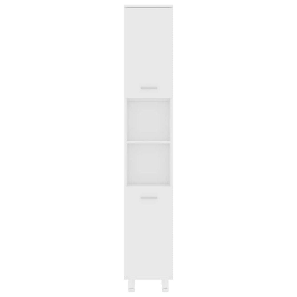 BADEZIMMERSCHRANK Weiss 30/30/179 Cm Holzwerkstoff - Weiß, Holzwerkstoff (30/179/30cm) - vidaXL