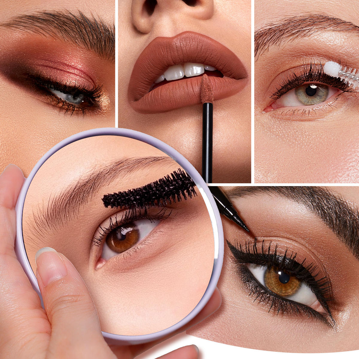 SCHMINKSPIEGEL mit LED-Beleuchtung weiß 100/80 cm - Weiß, Metall (100/80/15cm) - VANITII