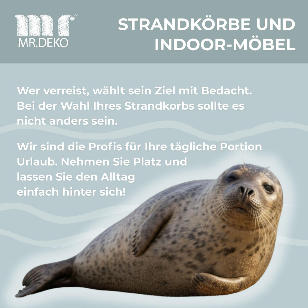 STRANDKORB Schleswig Pinie 2-Sitzer - Braun/Grau, Metall (120/160/80cm) - Mr. Deko