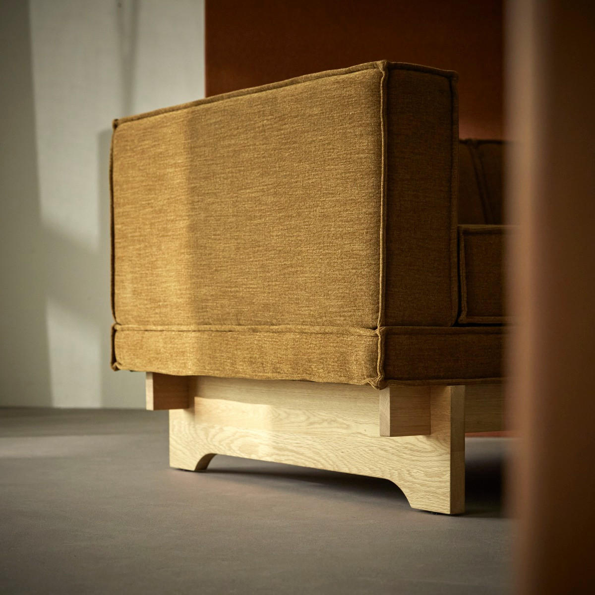 SOFA Miu Senfgelb aus Stoff - Dunkelgelb, Textil (158/70/90cm) - Tikamoon