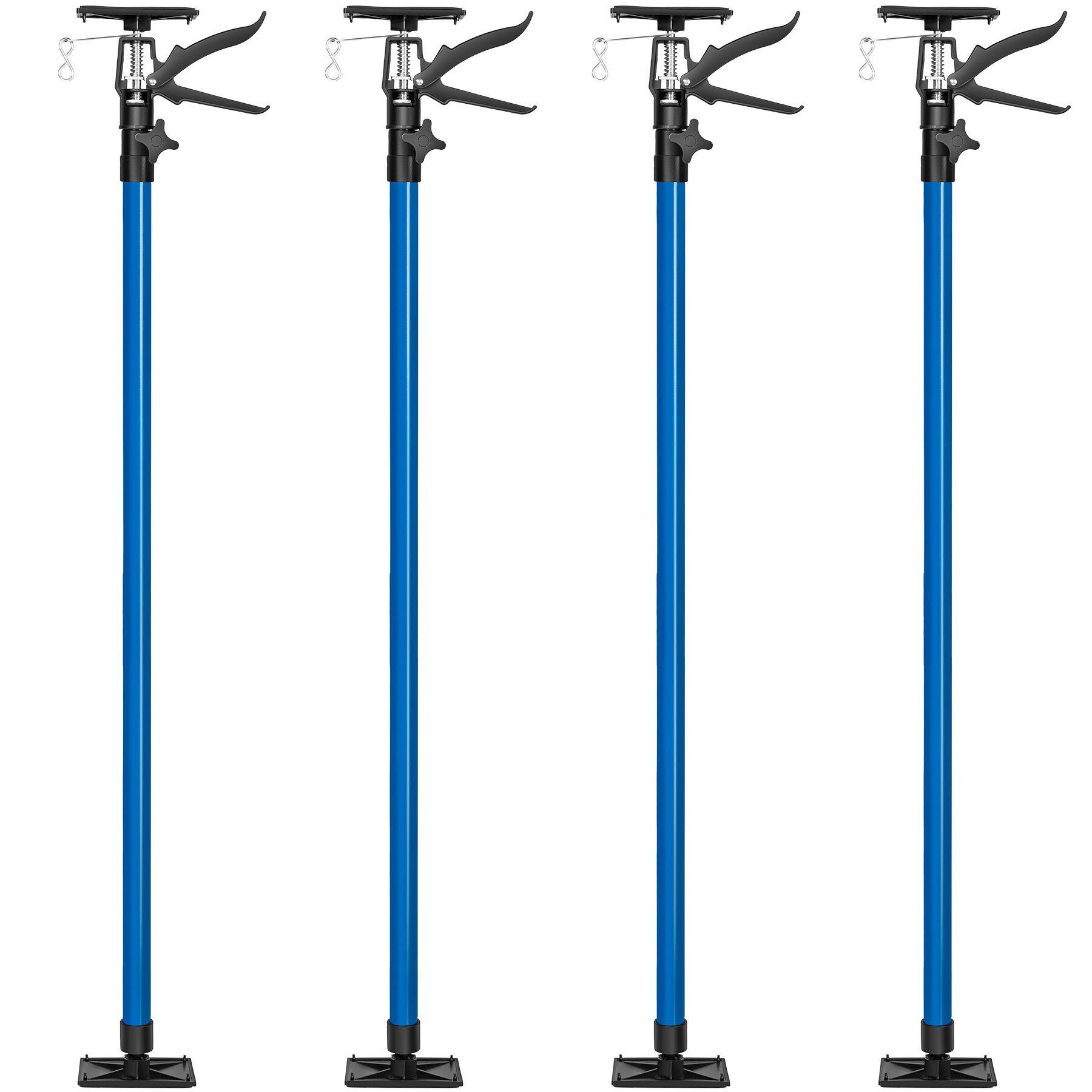 TELESKOPSTÜTZEN 4er Set, mit Schnellspannsystem, blau - Blau, Textil - tectake