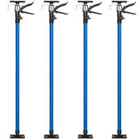TELESKOPSTÜTZEN 4er Set, mit Schnellspannsystem, blau - Blau, Textil - tectake