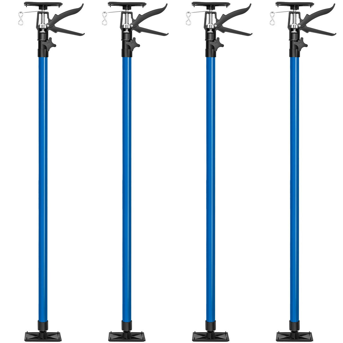TELESKOPSTÜTZEN 4er Set, mit Schnellspannsystem, blau - Blau, Textil - tectake