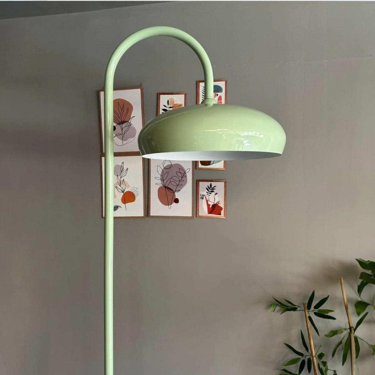 STEHLAMPE Bralo 180 Cm - Mintgrün, Metall (37/37/180cm) - Bamyum