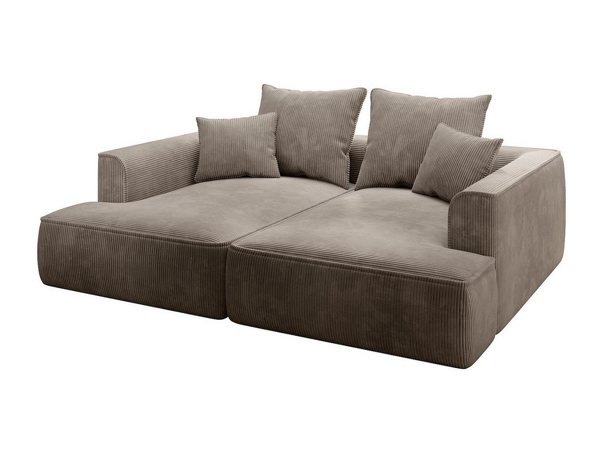 SOFA - 3 Personen - samt - taupe Pineta - Taupe, Textil (230/67/180cm) - Vente-Unique