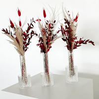 TROCKENBLUMENSTRAUSS Mini Pampasgras rot - rot - Rot, Naturmaterialien (30cm) - Lykke & You