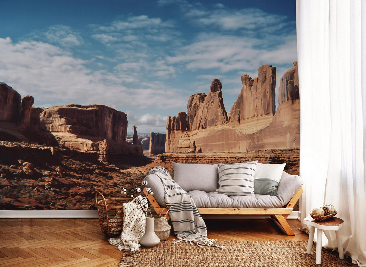 FOTOTAPETE Schlucht Natur Beige 400x280 cm - Multicolor, Papier (400/280cm) - Wallarena