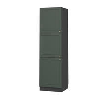 HERDUMBAUSCHRANK Fame-Line Grün-Gold Landhaus 60 cm - Anthrazit/Grün, Holzwerkstoff (60/206.8/58cm) - Vicco