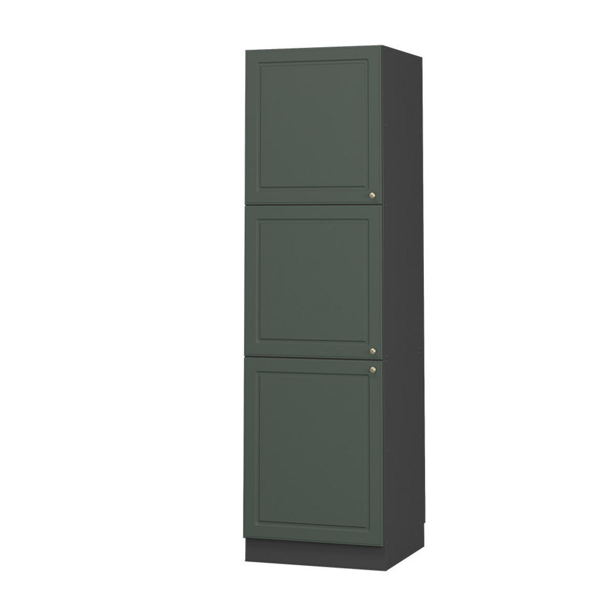 HERDUMBAUSCHRANK Fame-Line Grün-Gold Landhaus 60 cm - Anthrazit/Grün, Holzwerkstoff (60/206.8/58cm) - Vicco
