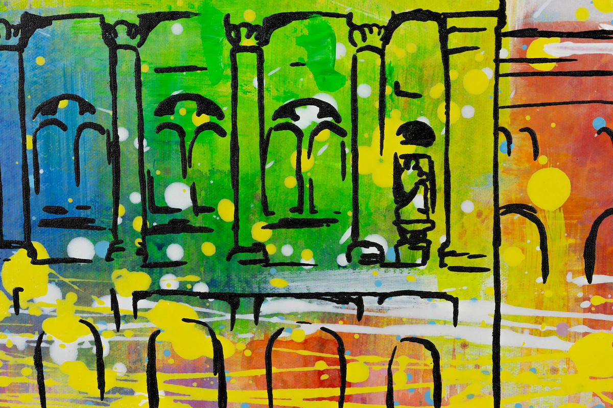 ACRYLBILD HANDGEMALT 120/60 cm - Grau, Holz/Textil (120/60cm) - KUNSTLOFT