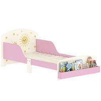 KINDERBETT 140x70 cm DE-14670 mit Schutzbügeln & Stauraum Rosa - Pink, Holzwerkstoff (70/140cm) - ComfortXL