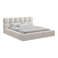 POLSTERBETT mit Bettkasten und Lattenrost 220x240 Beige - Beige/Creme, Kunststoff/Textil (180/200cm) - Makamii