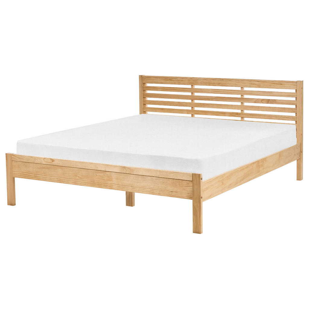 PAT DIN LEMN 160/200cm nuanță deschisă de lemn Carnac