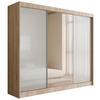 KLEIDERSCHRANK VESLI - 250 cm - Sonoma Eiche|Weiß - Weiß/Sonoma Eiche, Holzwerkstoff (250/215/61cm) - ALTDECOR