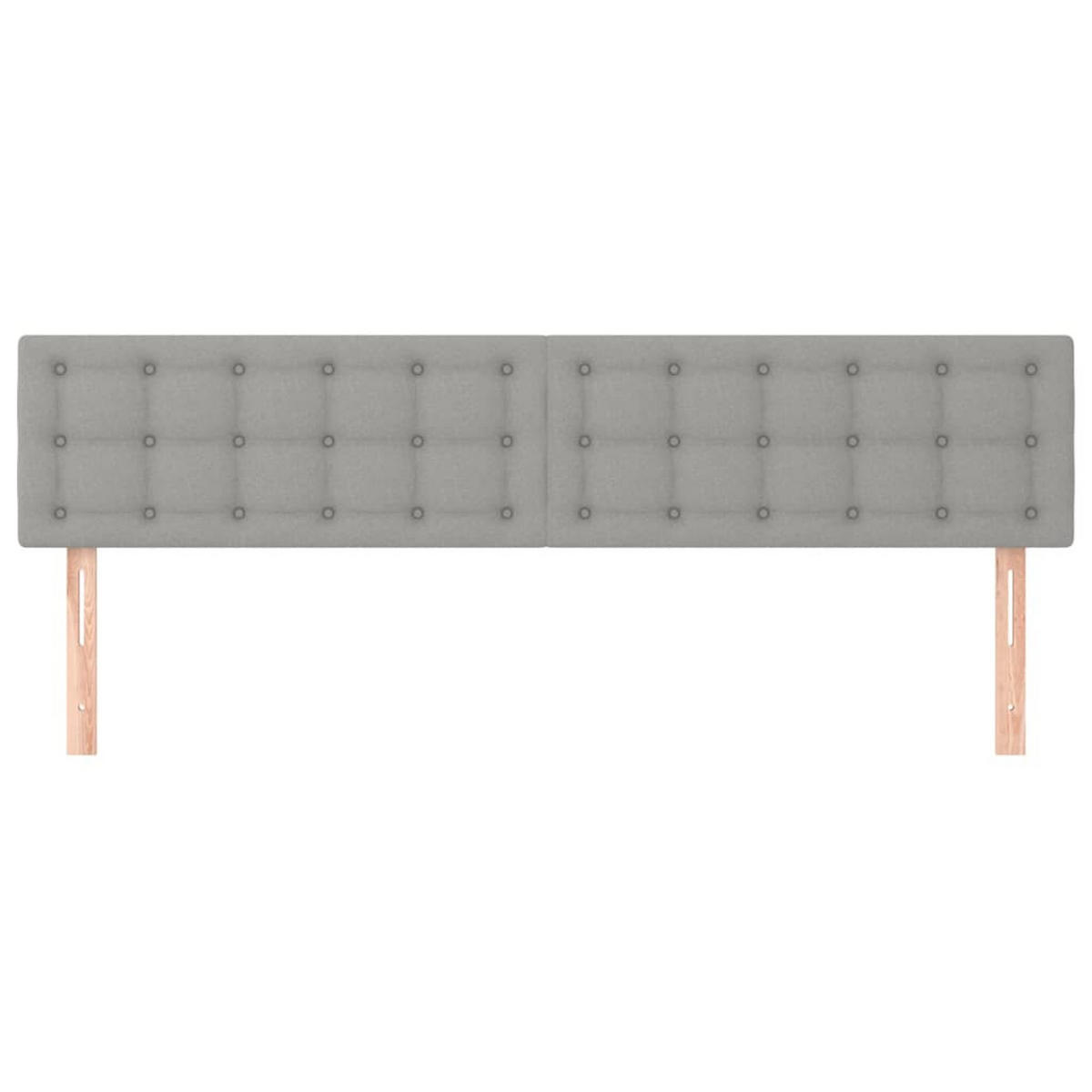 KOPFTEILE 2er set Hellgrau 90/5/78/88 Cm Stoff - Grau, Textil (5/88/180cm) - vidaXL